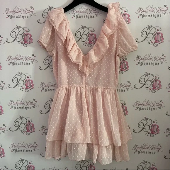 Sugar thrillz dolls kill dress regal dotted dress 3D ruffle frilly polkadot cute - Picture 10 of 12